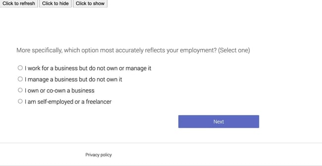 a detailed customer feedback form from paypal and ipsos